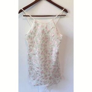 Go Softly Vintage Women's Y2K Floral Sheer Feminine Fairy Slip Dress Size Small